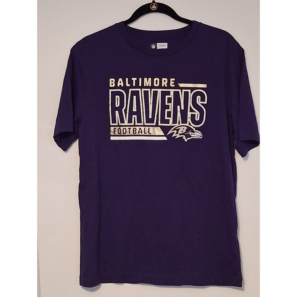 Baltimore Ravens Mens Embroidered Purple NFL Team Apparel Football Graphic Tee M